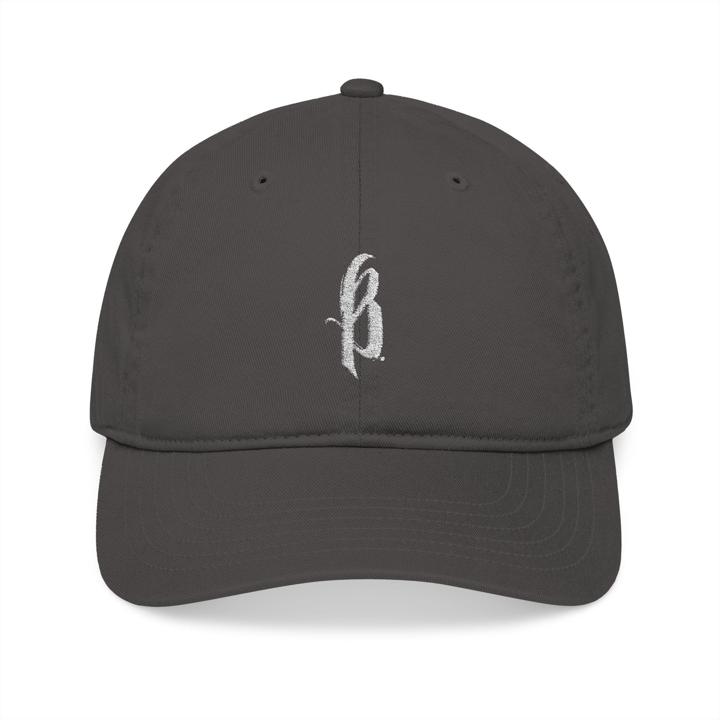 Embroidered Organic Baseball Cap - B Logo