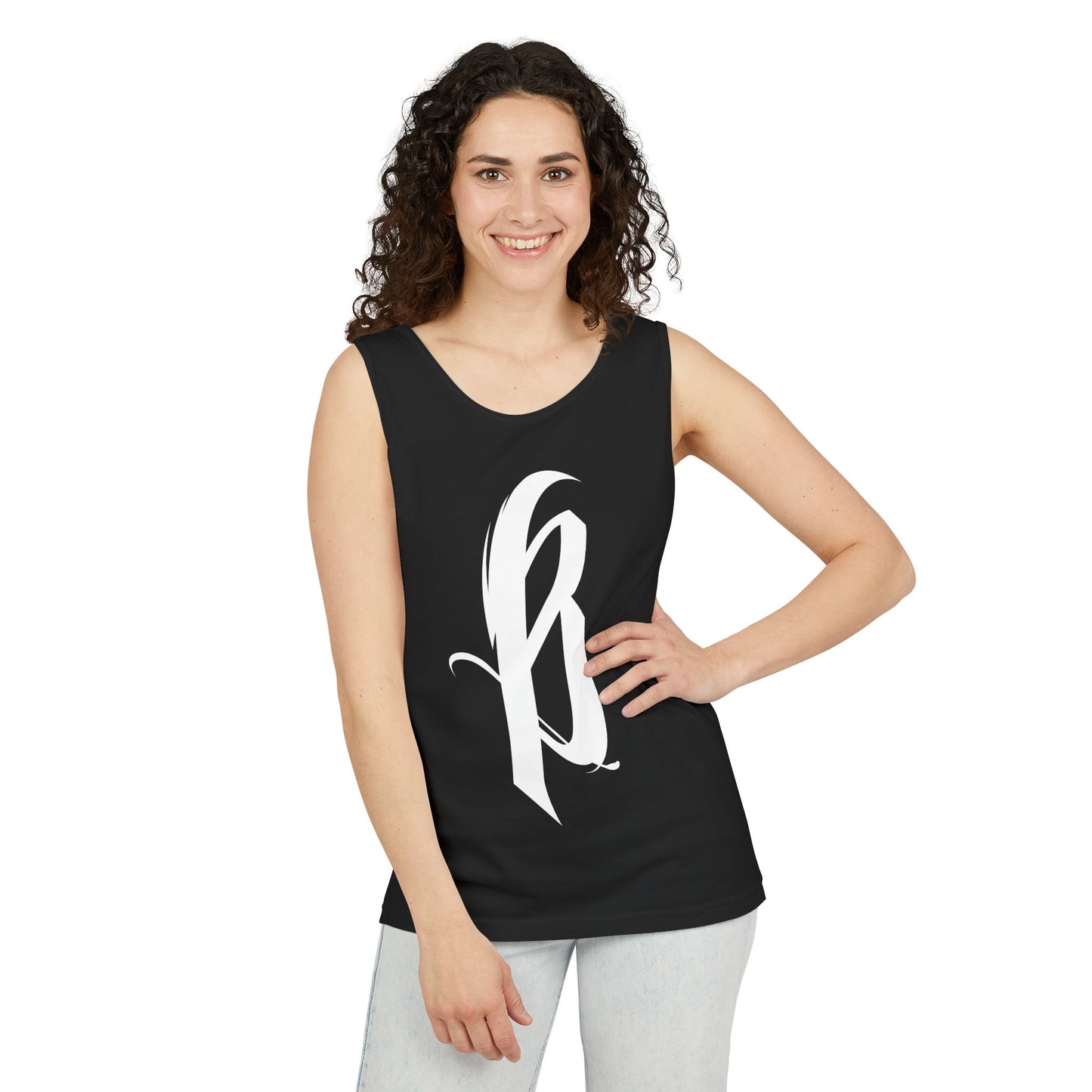 Garment-Dyed Tank Top - B Logo
