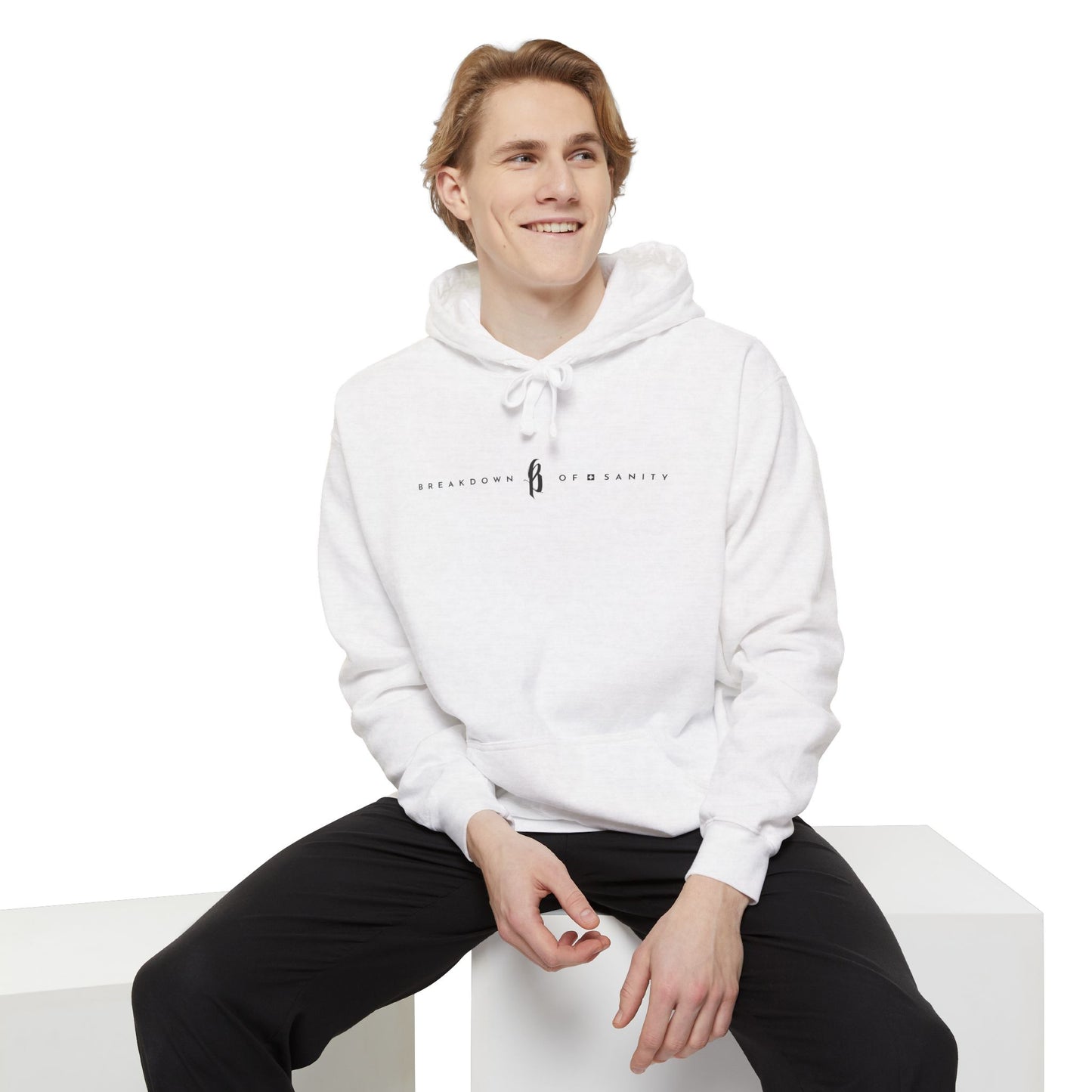 Garment-Dyed Hoodie - B Logo