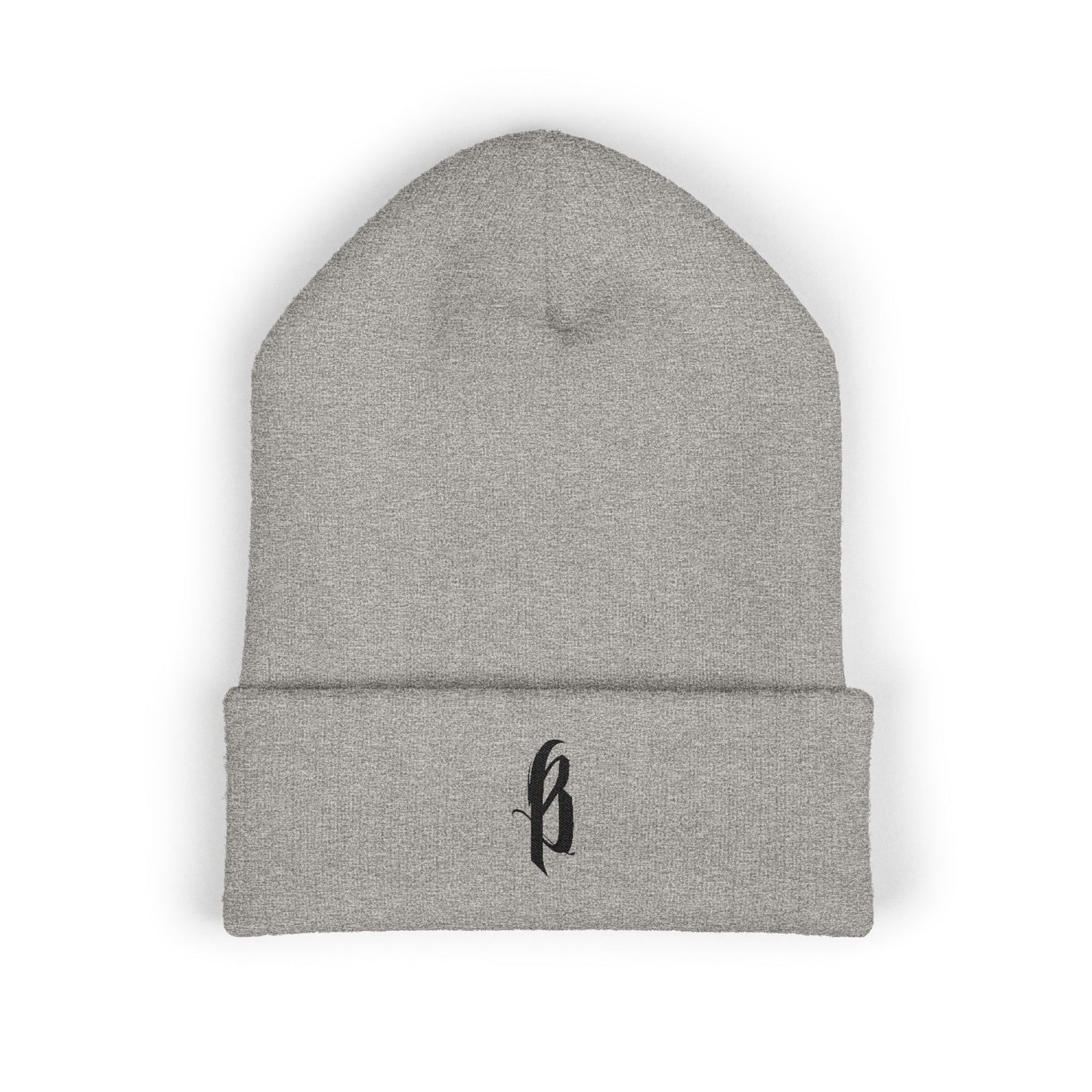 Classic Embroidered Cuffed Beanie - Black B Logo