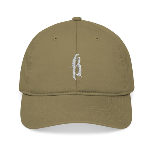 Embroidered Organic Baseball Cap - B Logo