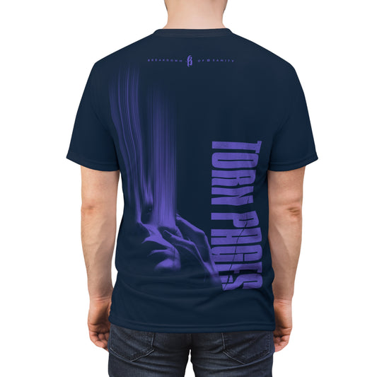 Cut & Sew T-Shirt - Torn Pages Face