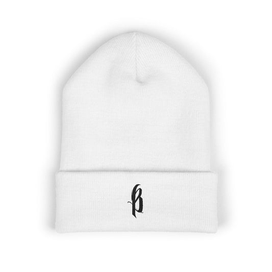 Classic Embroidered Cuffed Beanie - Black B Logo