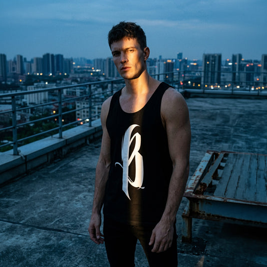 Garment-Dyed Tank Top - B Logo