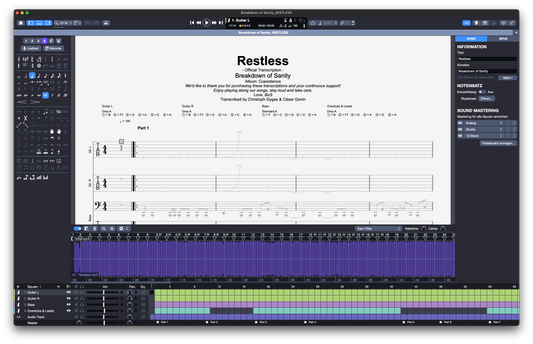 Coexistence – Official Guitar & Bass Tabs (Guitar Pro with MP3 + PDF)