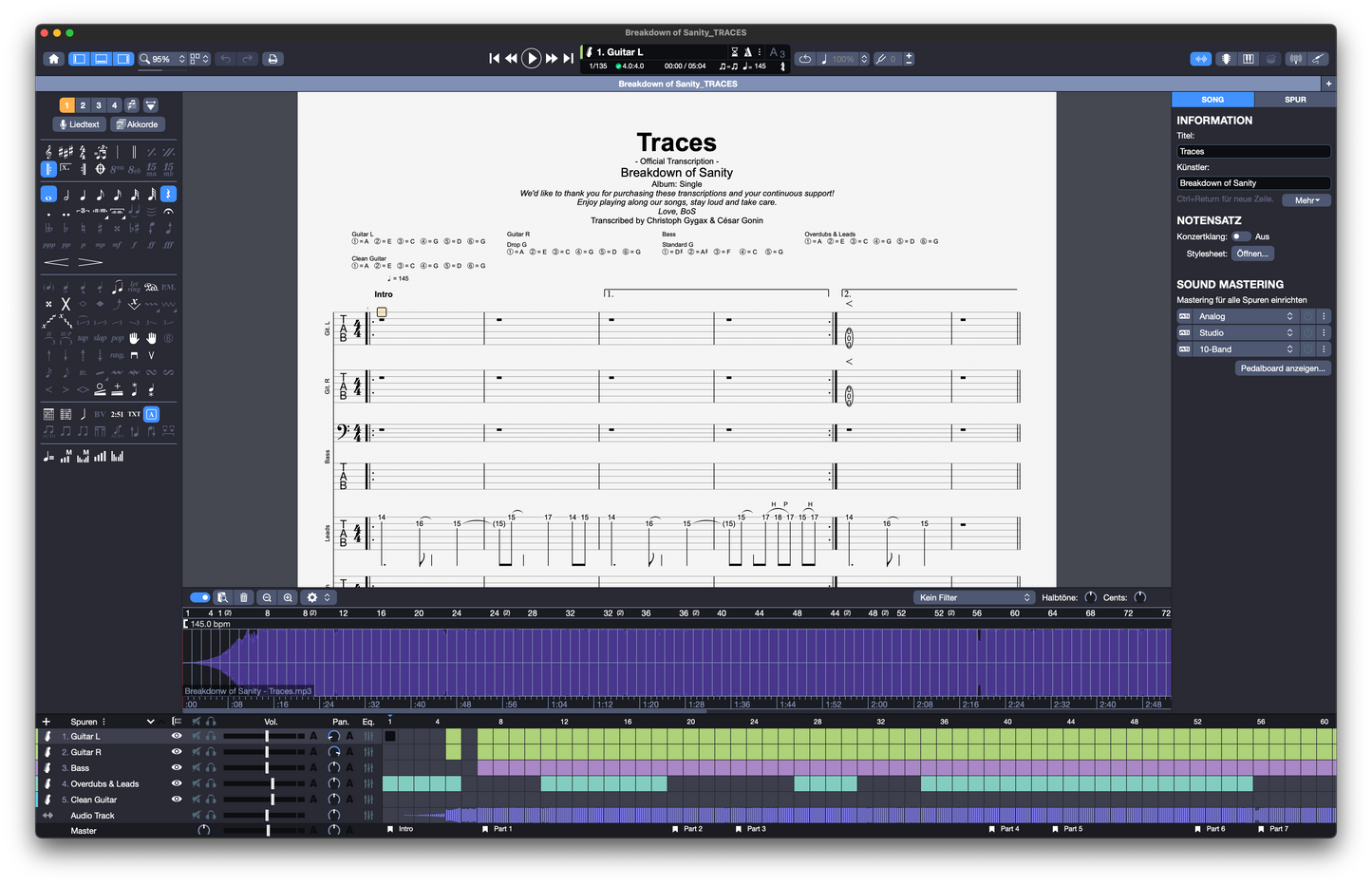 The Singles 2020–2024 – Official Guitar & Bass Tabs (Guitar Pro with MP3 + PDF)