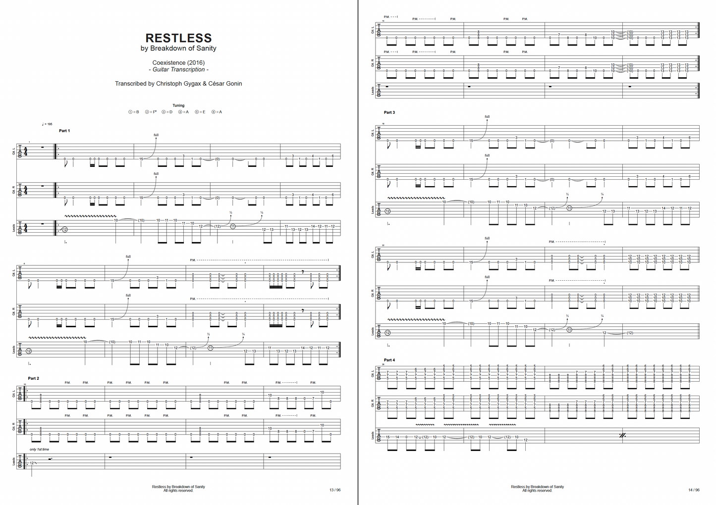 Coexistence – Official Guitar & Bass Tabs (Guitar Pro with MP3 + PDF)